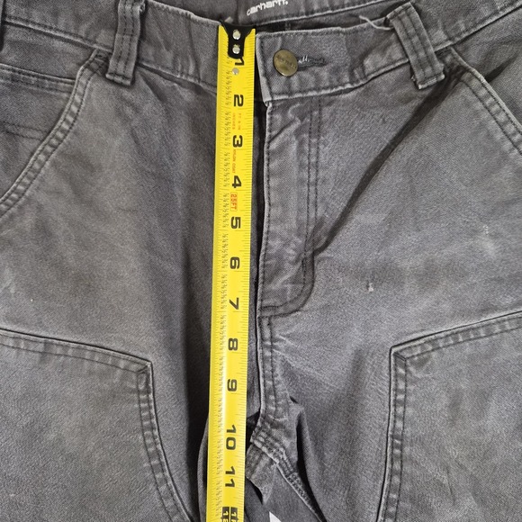 Carhartt Double Knee Work Pants 31x30 Relaxed Fit Gray Distressed Faded - Picture 8 of 12